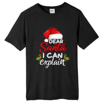 Dear Santa I Can Explain Ugly Christmas Xmas Tall Fusion ChromaSoft Performance T-Shirt