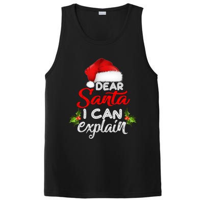 Dear Santa I Can Explain Ugly Christmas Xmas PosiCharge Competitor Tank