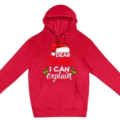 Dear Santa I Can Explain Ugly Christmas Xmas Premium Pullover Hoodie