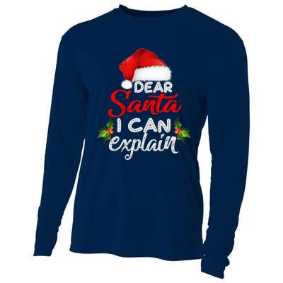 Dear Santa I Can Explain Ugly Christmas Xmas Cooling Performance Long Sleeve Crew