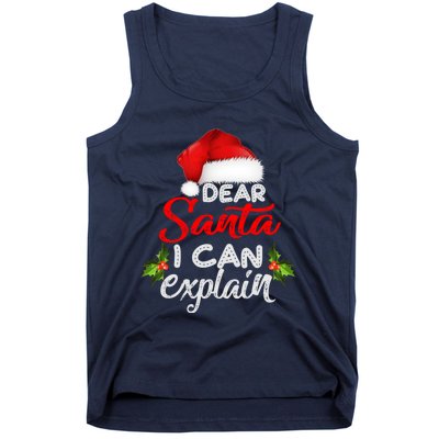 Dear Santa I Can Explain Ugly Christmas Xmas Tank Top