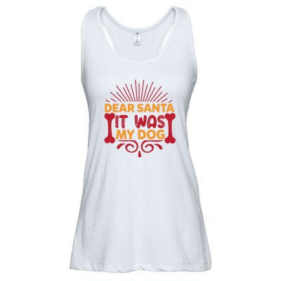 Dear Santa It Was My Dog Ladies Essential Flowy Tank