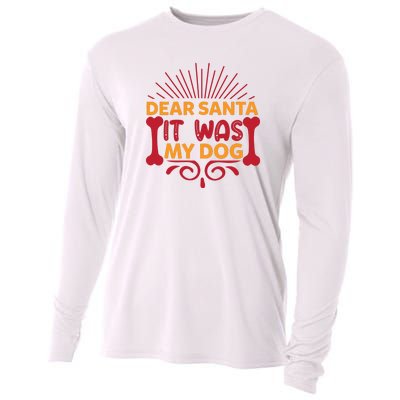 Dear Santa It Was My Dog Cooling Performance Long Sleeve Crew