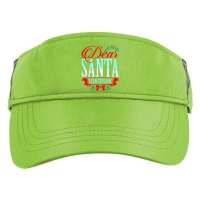 Dear Santa I Can Explain Funny Christmas Gift Adult Drive Performance Visor