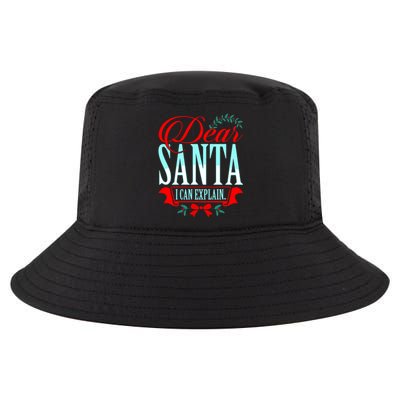 Dear Santa I Can Explain Funny Christmas Gift Cool Comfort Performance Bucket Hat