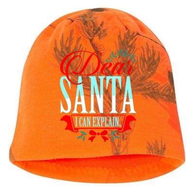 Dear Santa I Can Explain Funny Christmas Gift Kati - Camo Knit Beanie