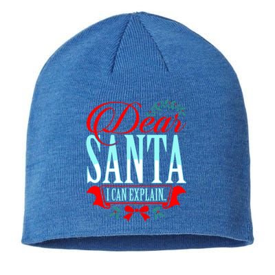 Dear Santa I Can Explain Funny Christmas Gift Sustainable Beanie