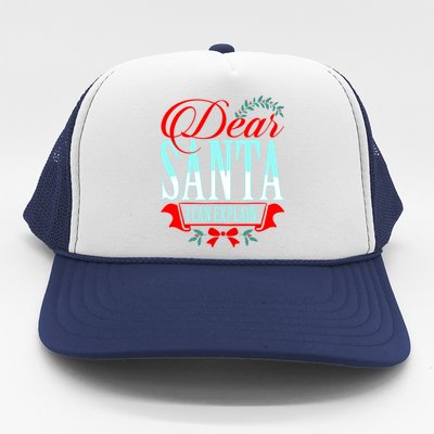 Dear Santa I Can Explain Funny Christmas Gift Trucker Hat