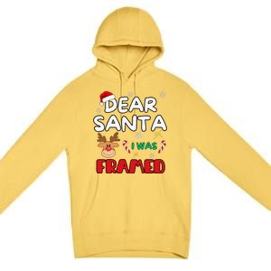 Dear Santa I Was Framed Funny Xmas Family Matching Premium Pullover Hoodie