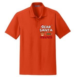 Dear Santa I Was Framed Funny Xmas Family Matching Dry Zone Grid Polo