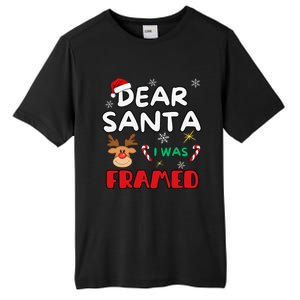 Dear Santa I Was Framed Funny Xmas Family Matching Tall Fusion ChromaSoft Performance T-Shirt