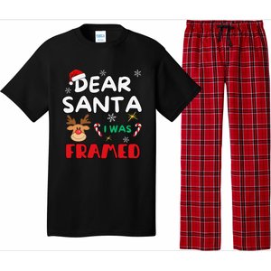 Dear Santa I Was Framed Funny Xmas Family Matching Pajama Set