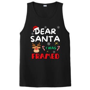 Dear Santa I Was Framed Funny Xmas Family Matching PosiCharge Competitor Tank