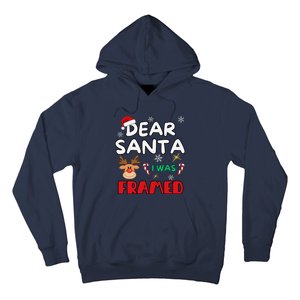 Dear Santa I Was Framed Funny Xmas Family Matching Hoodie