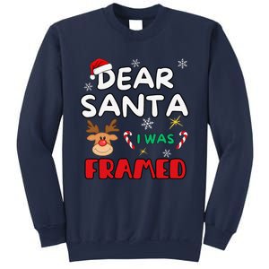 Dear Santa I Was Framed Funny Xmas Family Matching Sweatshirt