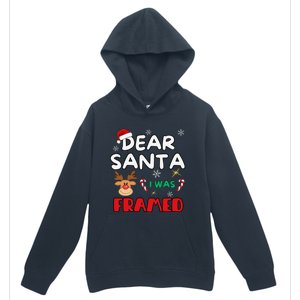 Dear Santa I Was Framed Funny Xmas Family Matching Urban Pullover Hoodie