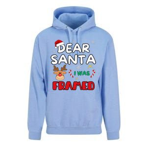 Dear Santa I Was Framed Funny Xmas Family Matching Unisex Surf Hoodie