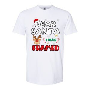 Dear Santa I Was Framed Funny Xmas Family Matching Softstyle CVC T-Shirt