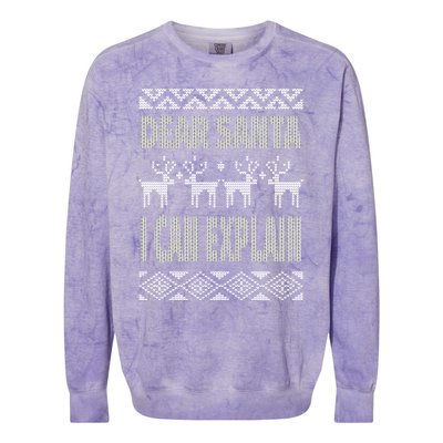 Dear Santa I Can Explain Ugly Christmas Meaningful Gift Colorblast Crewneck Sweatshirt