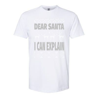 Dear Santa I Can Explain Ugly Christmas Meaningful Gift Softstyle CVC T-Shirt