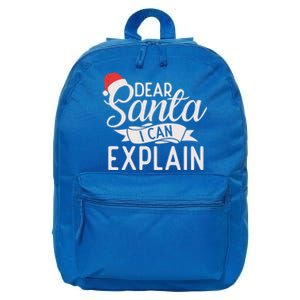 Dear Santa I Can Explain Xmas Christmas Gift 16 in Basic Backpack