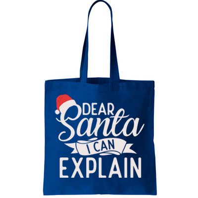 Dear Santa I Can Explain Xmas Christmas Gift Tote Bag