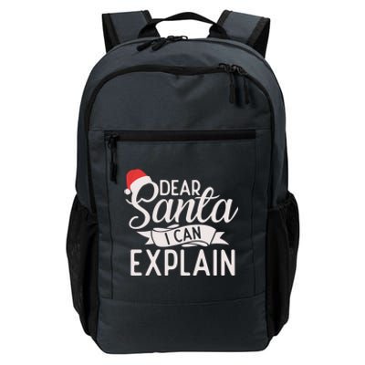 Dear Santa I Can Explain Xmas Christmas Gift Daily Commute Backpack