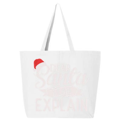 Dear Santa I Can Explain Xmas Christmas Gift 25L Jumbo Tote