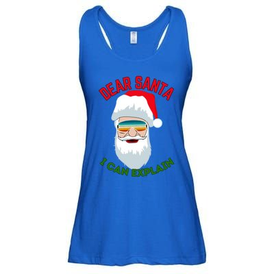 Dear Santa I Can Explain Funny Christmas Print For All Funny Gift Ladies Essential Flowy Tank