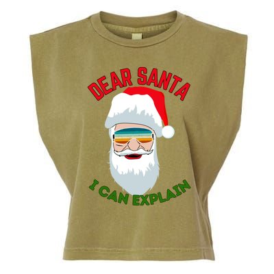 Dear Santa I Can Explain Funny Christmas Print For All Funny Gift Garment-Dyed Women's Muscle Tee