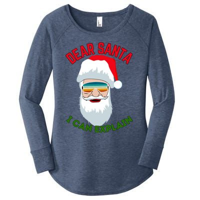 Dear Santa I Can Explain Funny Christmas Print For All Funny Gift Women's Perfect Tri Tunic Long Sleeve Shirt