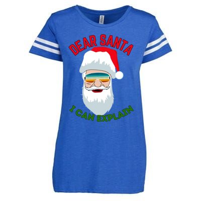 Dear Santa I Can Explain Funny Christmas Print For All Funny Gift Enza Ladies Jersey Football T-Shirt