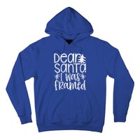 Dear Santa I Was Framed Christmas Stocking Stuffer Gift Hoodie