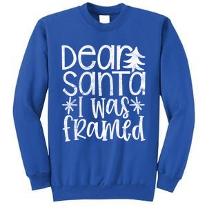 Dear Santa I Was Framed Christmas Stocking Stuffer Gift Sweatshirt