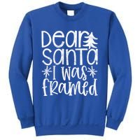 Dear Santa I Was Framed Christmas Stocking Stuffer Gift Sweatshirt