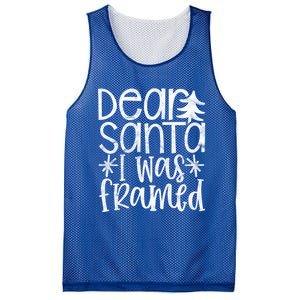 Dear Santa I Was Framed Christmas Stocking Stuffer Gift Mesh Reversible Basketball Jersey Tank