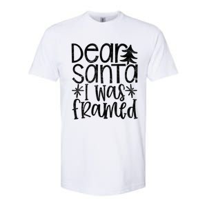 Dear Santa I Was Framed Christmas Stocking Stuffer Gift Softstyle CVC T-Shirt