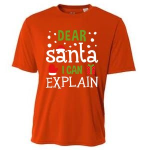 Dear Santa I Can Explain Cool Gift Cooling Performance Crew T-Shirt