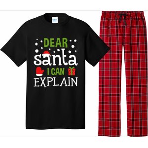 Dear Santa I Can Explain Cool Gift Pajama Set