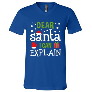 Dear Santa I Can Explain Cool Gift V-Neck T-Shirt