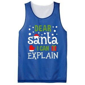 Dear Santa I Can Explain Cool Gift Mesh Reversible Basketball Jersey Tank