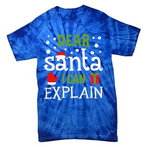 Dear Santa I Can Explain Cool Gift Tie-Dye T-Shirt