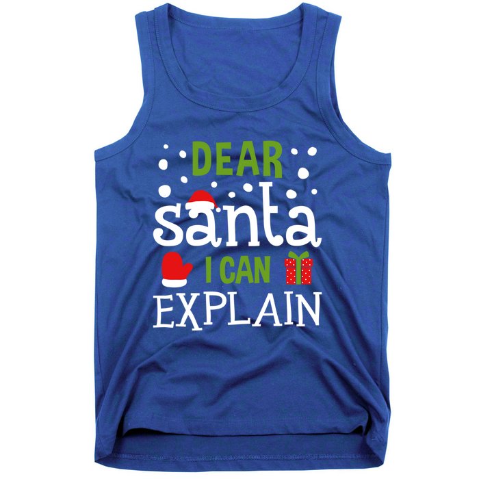 Dear Santa I Can Explain Cool Gift Tank Top