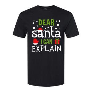 Dear Santa I Can Explain Cool Gift Softstyle CVC T-Shirt