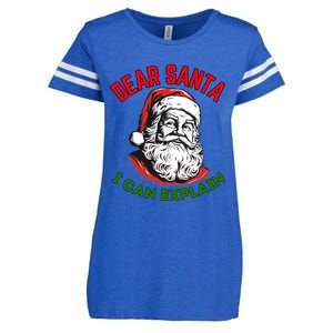 Dear Santa I Can Explain Funny Christmas Print For All Gift Enza Ladies Jersey Football T-Shirt