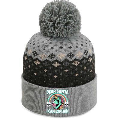 Dear Santa I Can Explain Gift The Baniff Cuffed Pom Beanie