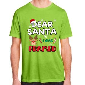 Dear Santa I Was Framed Funny Xmas Family Matching Cute Gift Adult ChromaSoft Performance T-Shirt