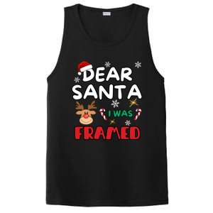 Dear Santa I Was Framed Funny Xmas Family Matching Cute Gift PosiCharge Competitor Tank