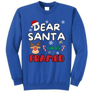 Dear Santa I Was Framed Funny Xmas Family Matching Cute Gift Sweatshirt