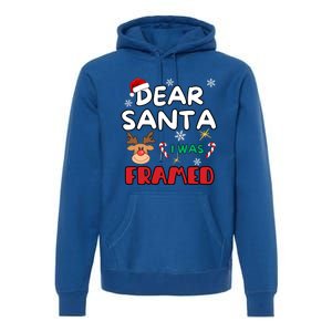 Dear Santa I Was Framed Funny Xmas Family Matching Cute Gift Premium Hoodie